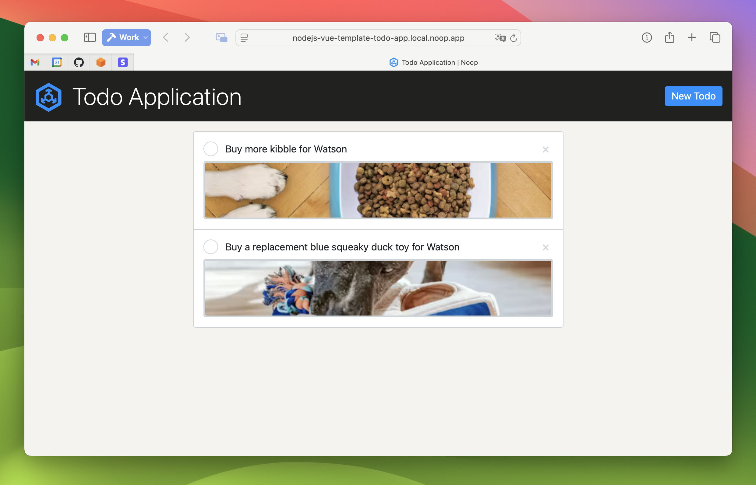 MCP template TodoWebsite static component