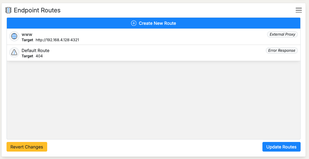 Finalize route creation